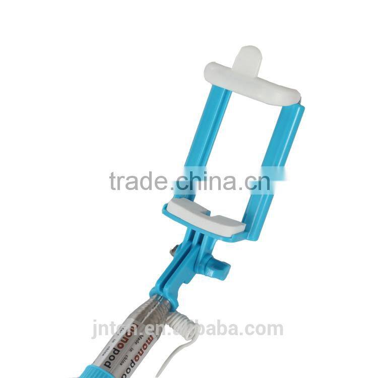 Mini wire selfie stick for smartphones monopod QC17