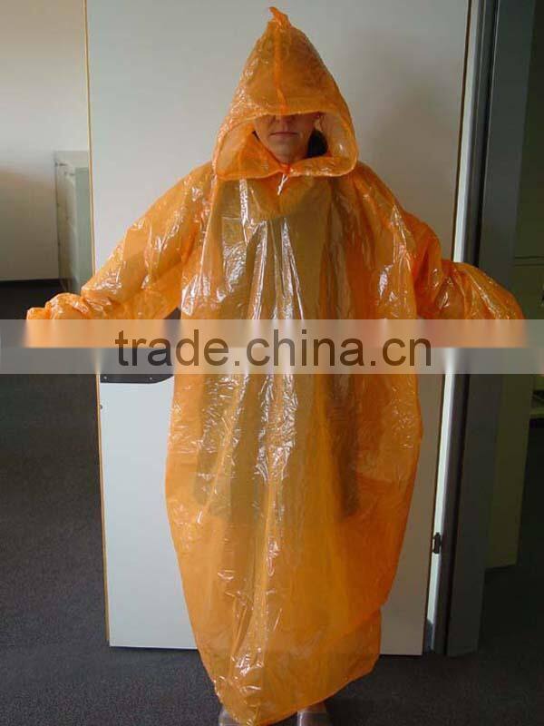 Emergency Disposable PE Raincoat Waterproof