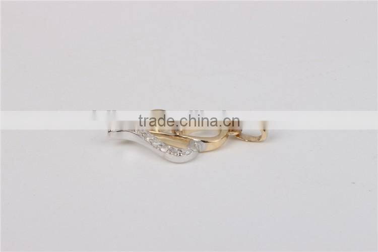 2016 valentine's day gift heart shape 10k gold fashion wedding pendant for girl friend