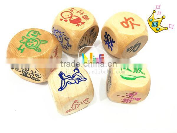 30mm big funny wood dice