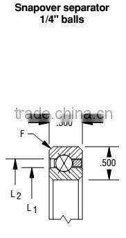 KF400XP0 Reail-silm Thin-section bearings (40x41.5x0.75 in) Four-Point Contact Ball BYC Provide High Speed Robotic Bearings
