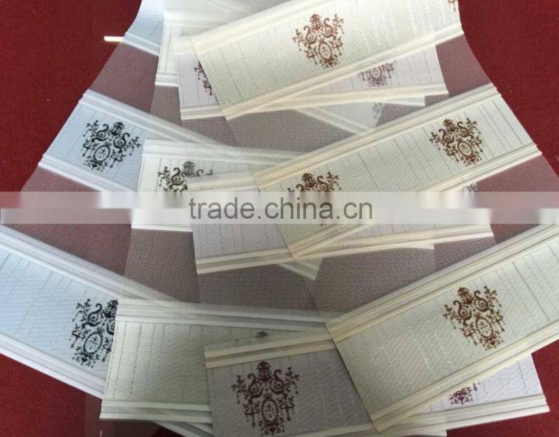 Roller Type Horizontal Pattern and Slat Style zebra blind Jacquard fabric