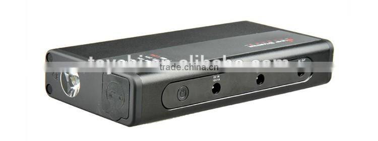 2016 New Style 400A Peak 12000mAh Portable Car Jump Starter with Smart Clamp Auto Battery Phone Laptop Power Bank wtih LED light