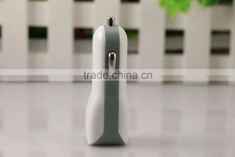 Two-tone dual USB car charger universal car charger