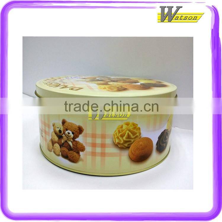 2016 cheap price candy round big gift packaging food metal tin box