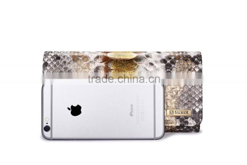 Original ICARER Real Python Leather Wallet Bag Clutch MT-5509
