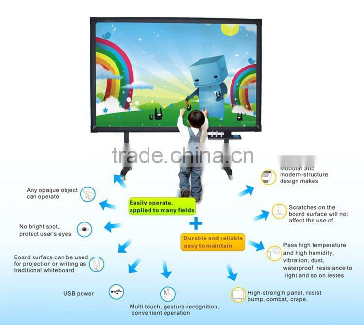 96" cheap infrared induction Interactive Whiteboard metal frame anti-jamming