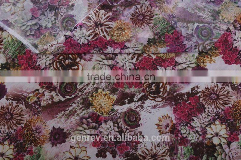 polyester chiffon fabric different types flower designs of fabric printed fabrics