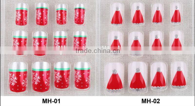 Cartoon kids nails christmas fashionable nail tips /factory supply