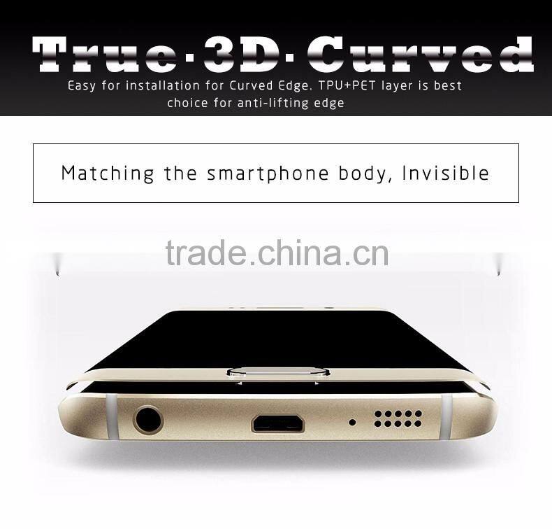 alibaba china phone accessories 3d full cover For s6 edge Tempered Glass Screen Protector