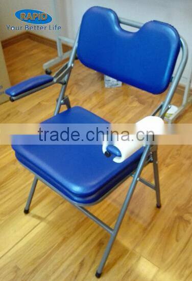 High quality europe style disable steel folding commode chair