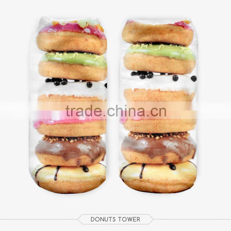 custom printed ankle sock colorful high quality 3d full print colorful ankle socks sports unisex custom hot sale stretch spandex