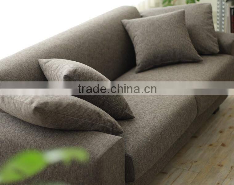 Simple Design Fabric Scatter Back Three Seat Sofa