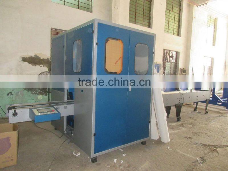 Automatic toilet tissue paper log saw paper roll cutting machine
