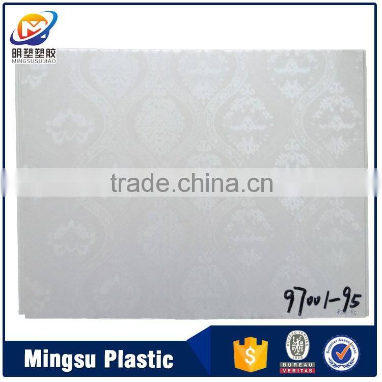 Laminate and hot stamp and print plastic false ceiling pvc board for ceiling decoration