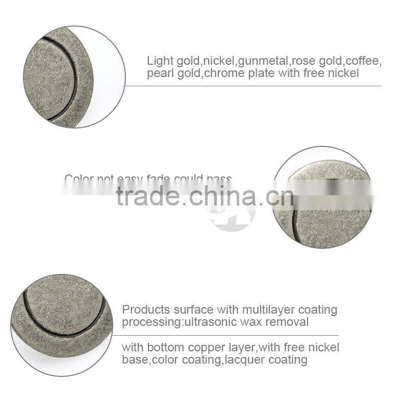 Cheaper Brass Black Nickle Metal Jeans Button Cover