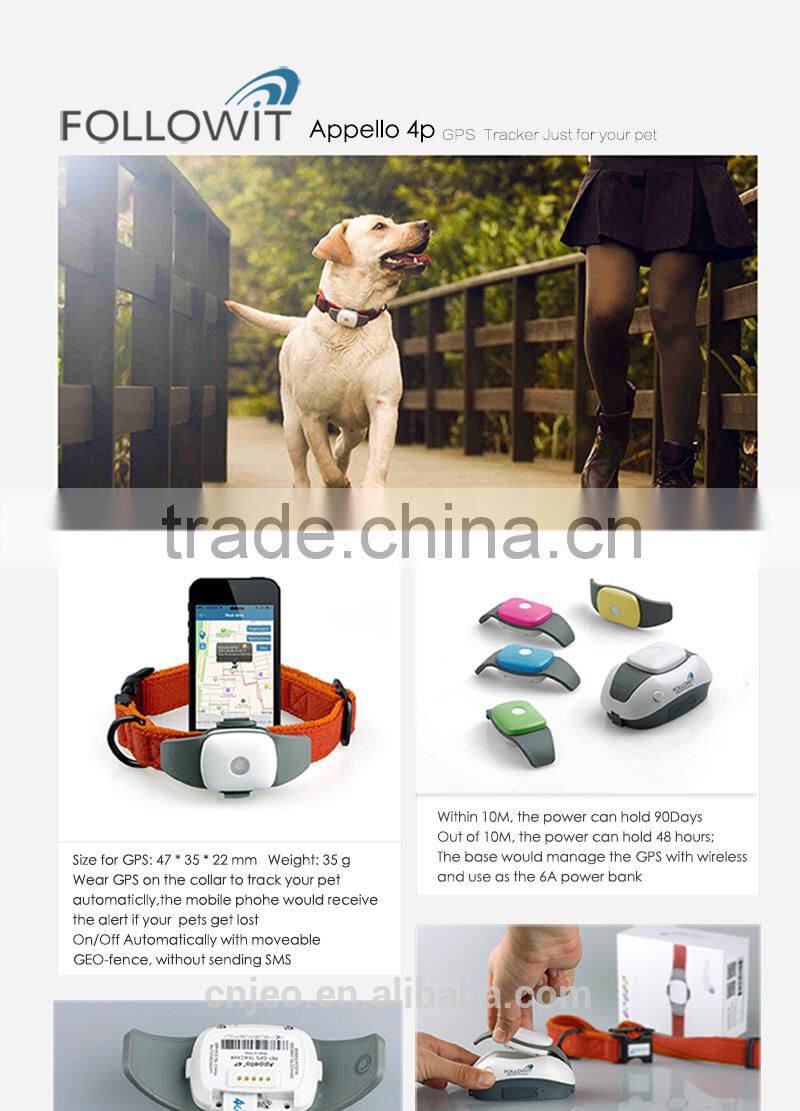 New mini waterproof gps pet dog GPS tracker Appello 4P factory price
