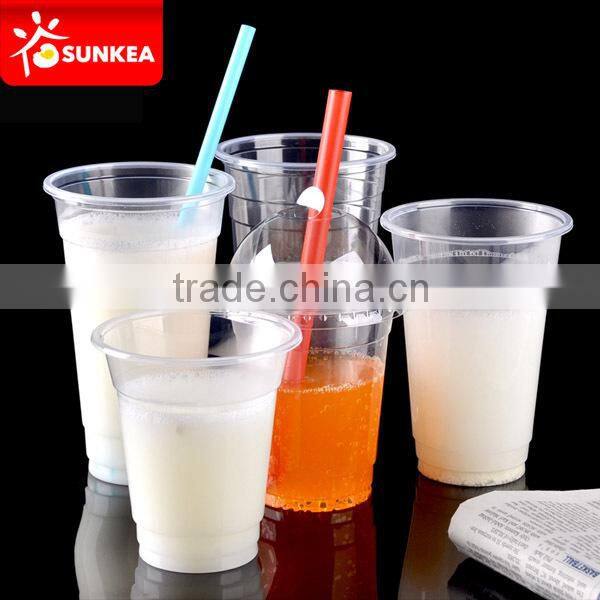 600ml 20oz transparent clear plastic cups with lids and straws