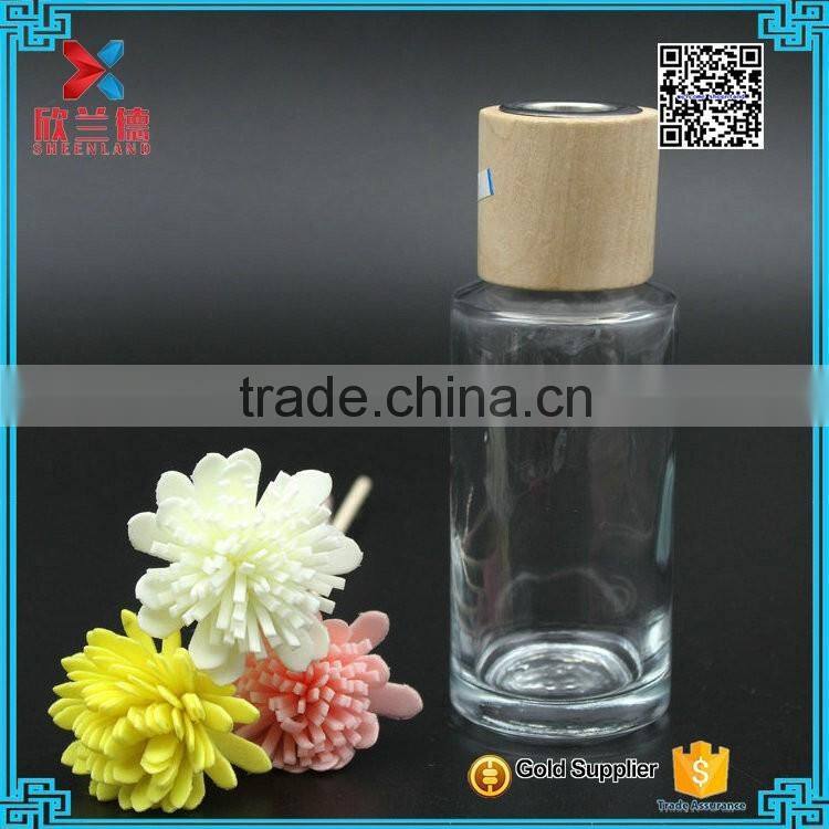 2016 100ml diffuser reed bottle wholesale round shape glass
