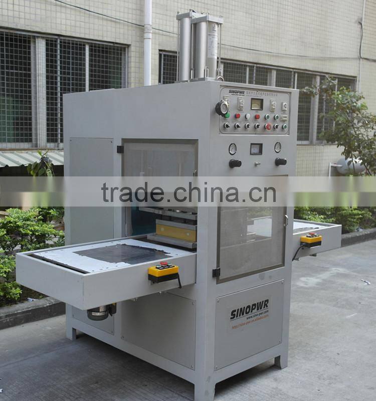 PLC control soft crease high frequency pvc square box making machine