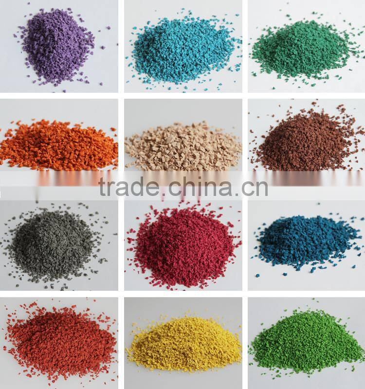 colored epdm rubber granules flooring for running surface