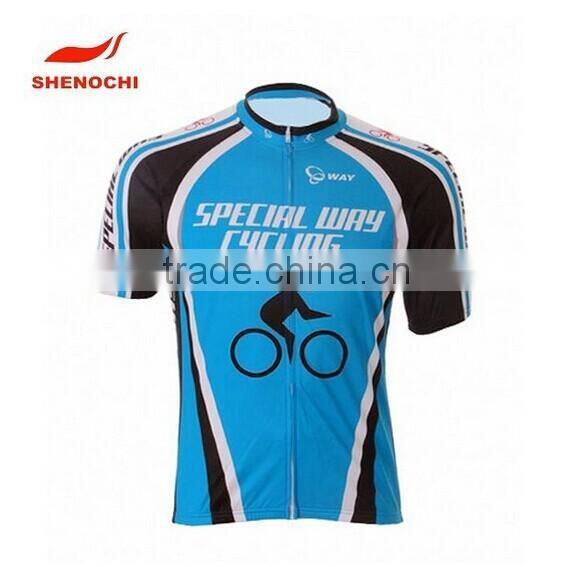 2015 hot selling Popular cycling clothing short sleeve cycling jersey sublimation printing which never fade