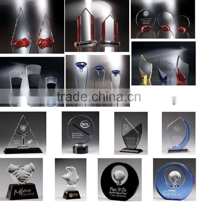 new design star shape crystal trophy award