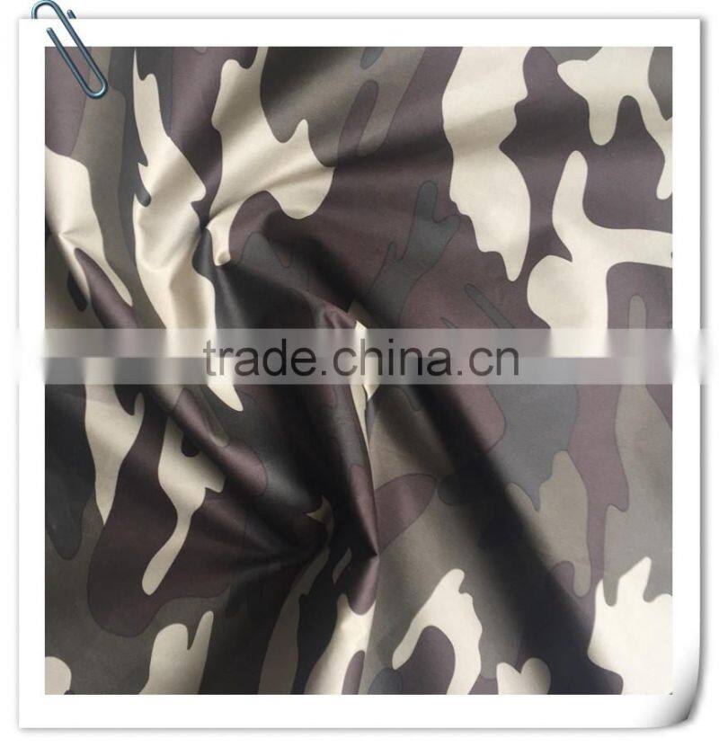 pongee fabric 100% polyester with camouflage printing