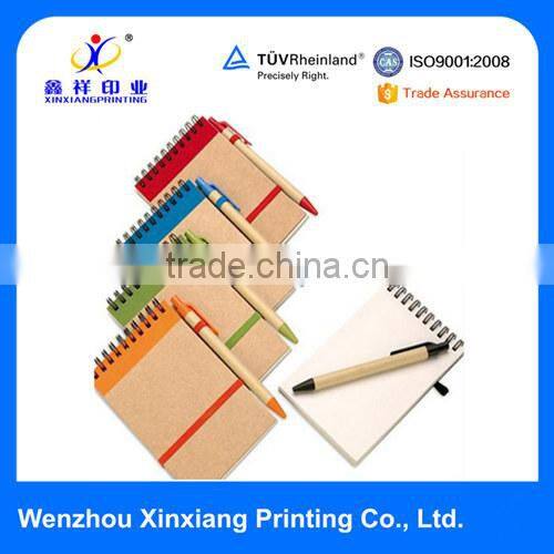 cute writing kraft paper spiral exercise notebook