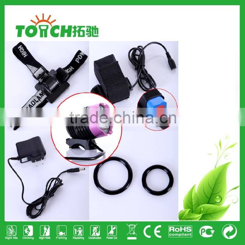 super bright Motobike bicycle Front Light HeadLight CRE E XM-L T6 LED use 18650 battery waterproof for Riding Light HeadLamp