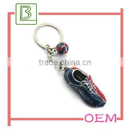 Custom Barcelona Souvenir Spin Key Shaped Keychain