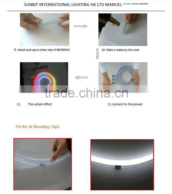 Sunbit Low voltage 360 degree round orange led neon flex wedding flex design