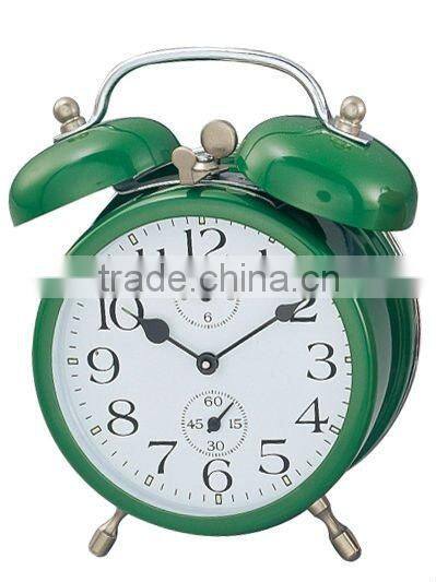 3.5 inch metal case mechanical alarm clock