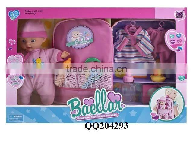 Nice 13 inch baby doll for kids with walking trainer toy doll baby doll