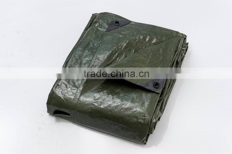 130gsm green color pe tarpaulin &100% new materials PE tarpaulin &plastic eyelet packing in pallet