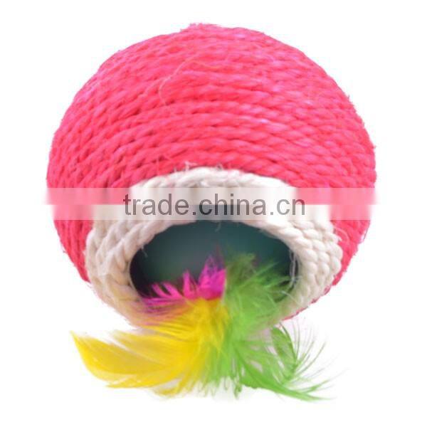 Hot sale funny colorful cats toy pet toys cat teaser with feather