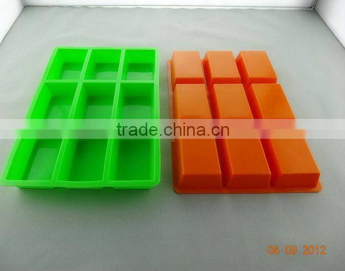9 cavities handmade silicone soap moulds