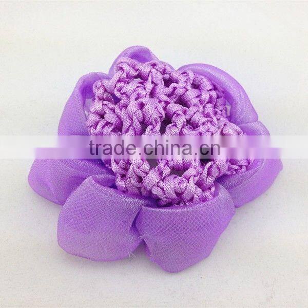 Solid Color crochet hair snood bun cover hairnet cover