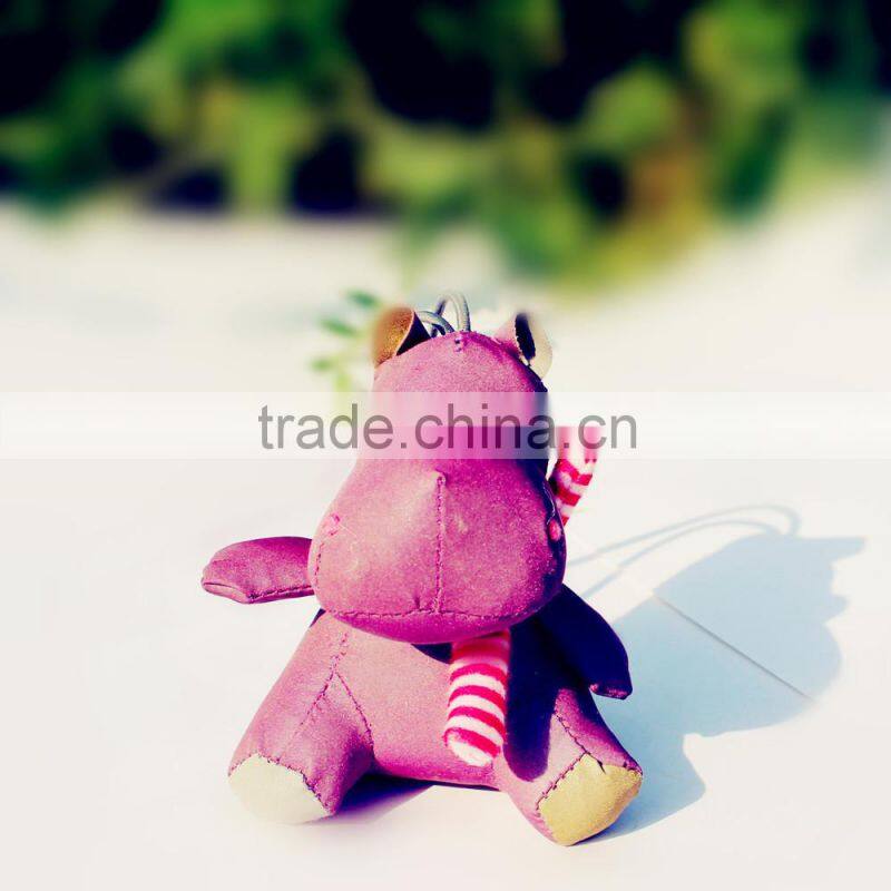 mini knitted animal reflective keychains