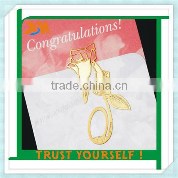 four leaf clover custom etching brass bookmark (xdm-bk243)