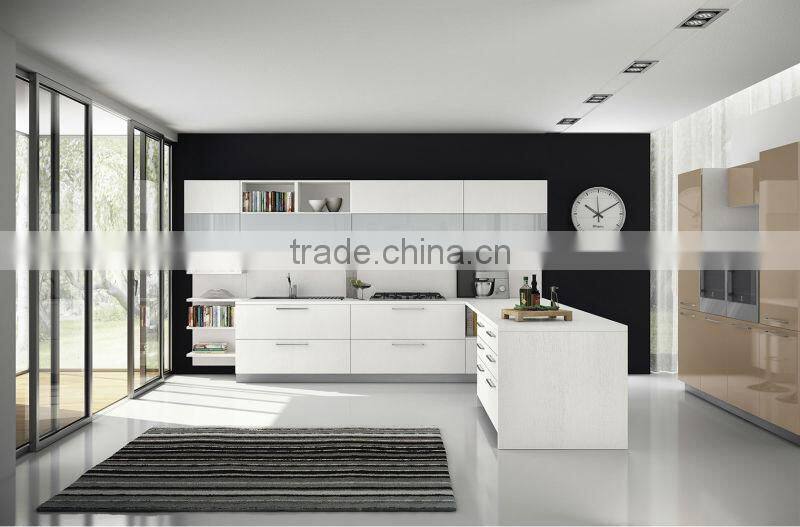 Bake painting kitchen cabinet orange mixed white