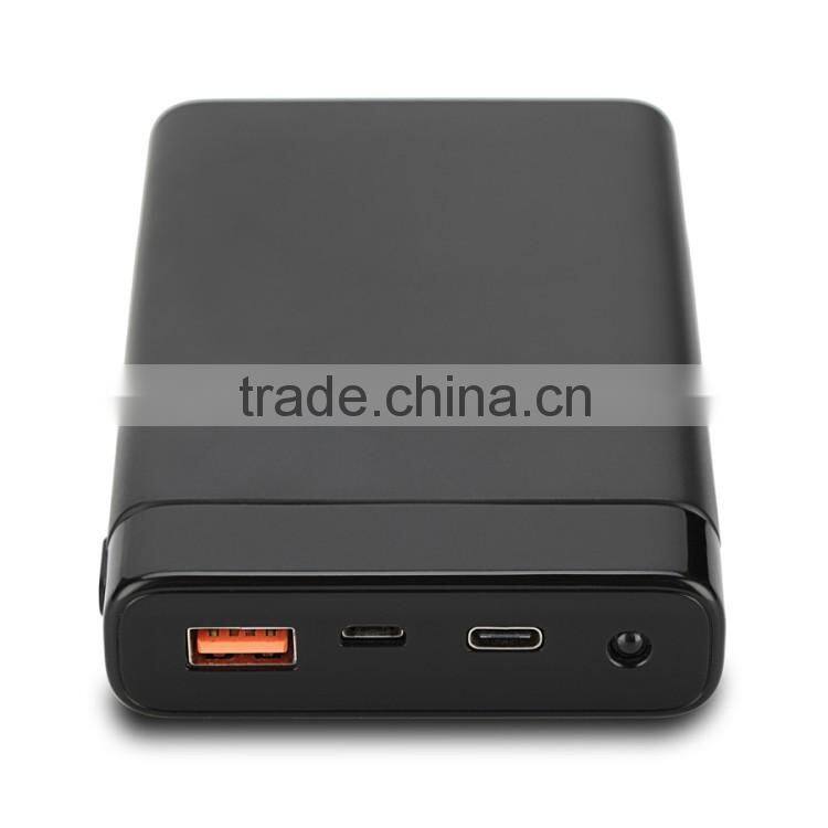 newest 10000mAh altra-slim QC2.0 power bank with led light and led display