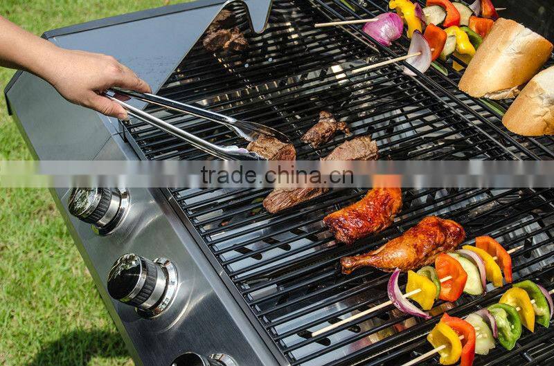 Simple two burner grill with side table