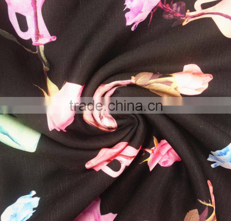 High quality perfume bottle printing polyester chiffon fabric