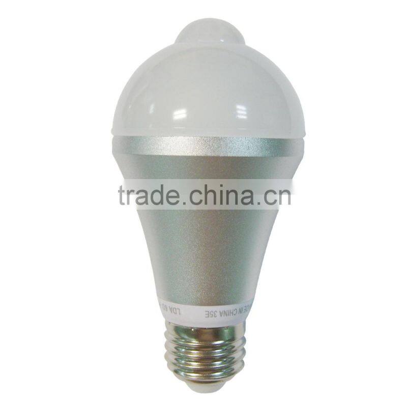 Pure aluminum IR Sensor led bulb 8W