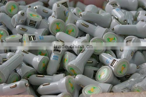 12V-24V 2.1A output usb car charger 2 port with CE ROHS FCC