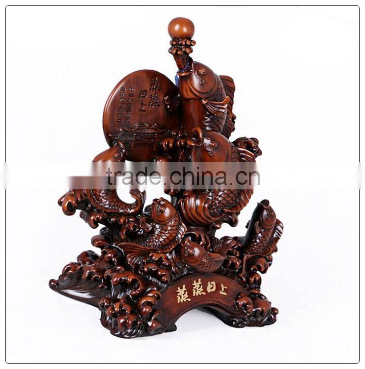 Chinese Luckly fish ,fengshui fish home decoration wooden color