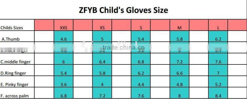 Nappe soft leather customized kids winter leather glove factory