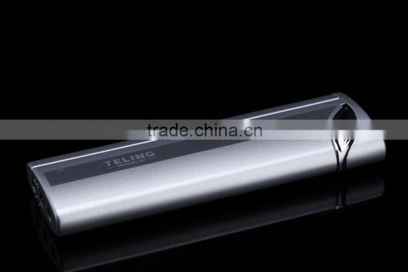 Unique design green flame metal lighter with a leaf shape decoration