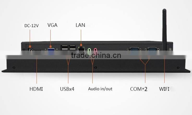 15 inch front panel IP65 industrial touch pc